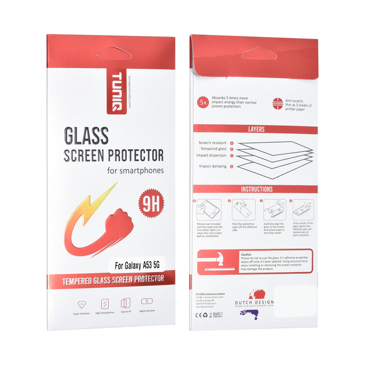 TUNIQ Samsung Galaxy A53 5G Screenprotector - Tempered Glass - Transparant-Screenprotectors-Ilumina Benelux