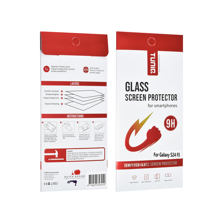 TUNIQ Samsung Galaxy S24 FE Screenprotector - Tempered Glass - Transparant-Screenprotectors-Ilumina Benelux