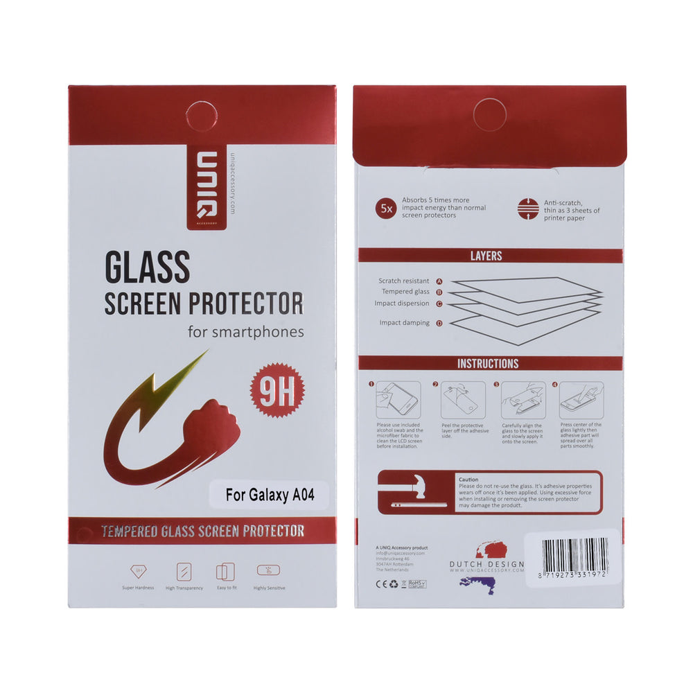 UNIQ Accessory Samsung Galaxy A04 Screenprotector - Transparant-Screenprotectors-Ilumina Benelux