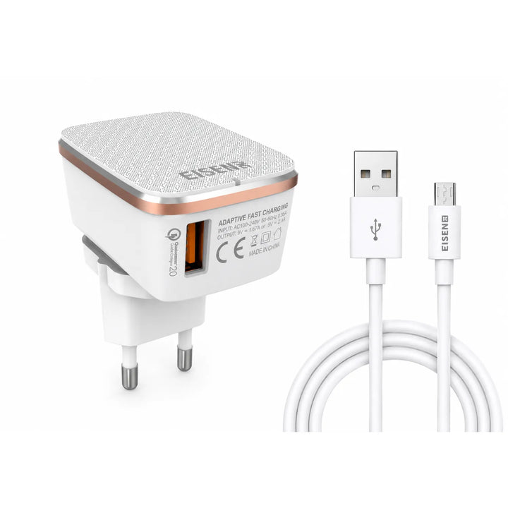 18W Fast Charger USB Adapter met Micro USB Kabel-Ilumina Benelux