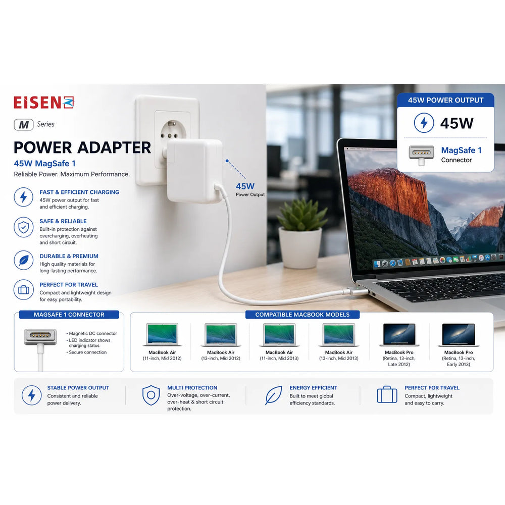 45W MagSafe 1 MacBook Air Oplader – Power Adapter voor MacBook Air 11 & 13 Inch – L-Connector