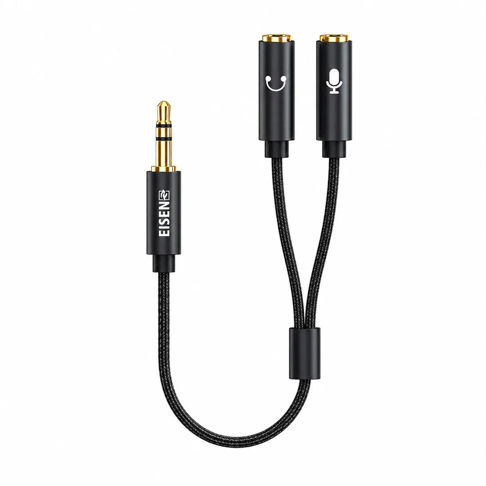 3.5MM AUX Audio Splitter voor Koptelefoon en Microfoon-Ilumina Benelux