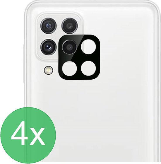 Camera Lens Protector – Samsung Galaxy A12 – 4-Pack – Gehard Glas – Camera Bescherming – Zwart-Ilumina Benelux