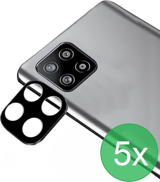 Camera Lens Protector – Samsung Galaxy A22 5G – 5-Pack – Gehard Glas – Anti-kras – Zwart-Ilumina Benelux