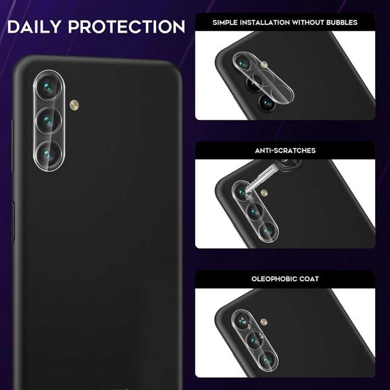 Camera Lens Protector – Samsung Galaxy A55 – 9H Gehard Glas – Anti-kras – Tempered Glas – 1-Pack-Ilumina Benelux