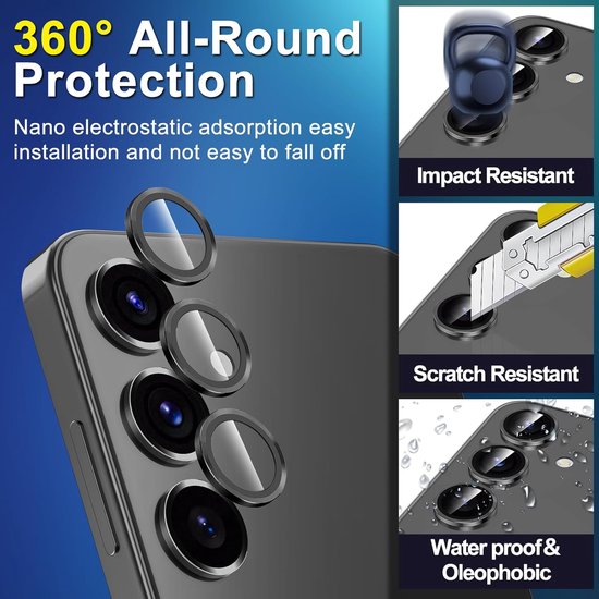 Camera Lens Protector – Samsung Galaxy S25 – 9H Gehard Glas – Anti-kras – Tempered Glas – 1-Pack-Ilumina Benelux