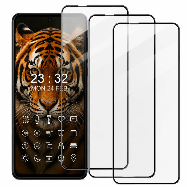 Motorola Moto G73 Screenprotector Full Cover – 9H Glas – 3-Pack-Ilumina Benelux