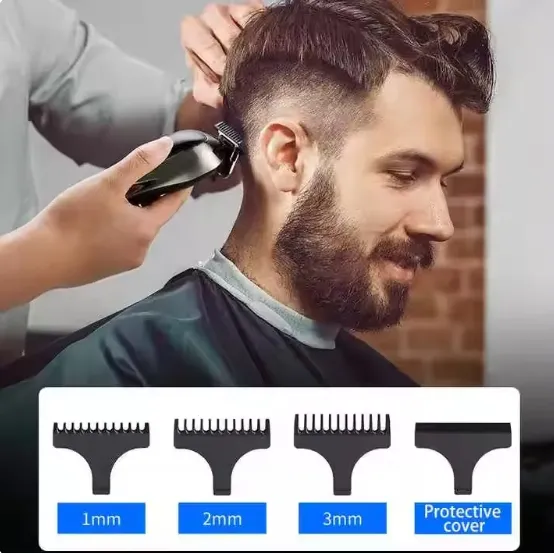 Elektrische Haartrimmer – 5W – Draadloos – LCD Display – Baard- en Haartrimmer – Zilver-Ilumina Benelux