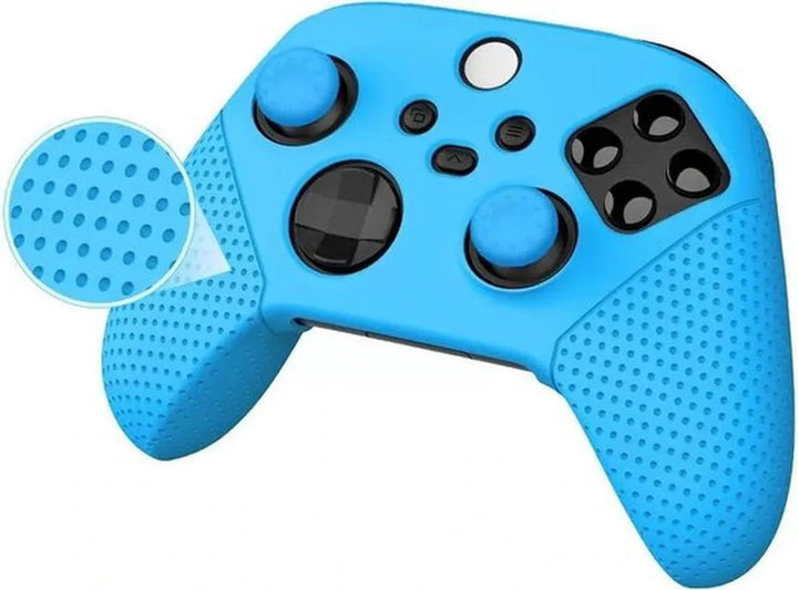 Controller Hoes – Geschikt voor Xbox One S/X – Siliconen Beschermhoes – Inclusief Thumb Grips – Blauw-Ilumina Benelux