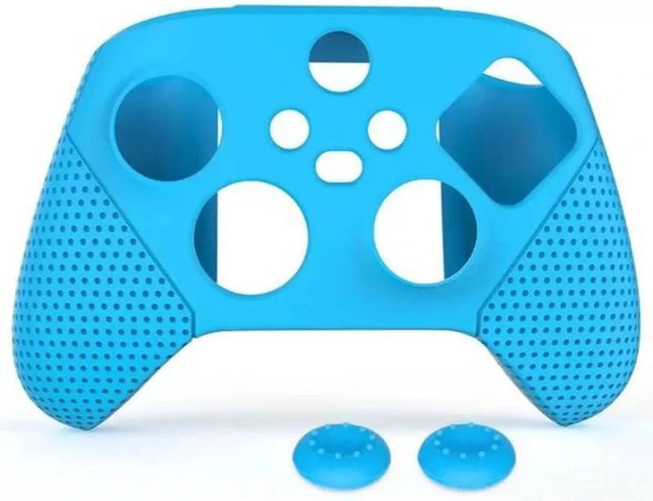 Controller Hoes – Geschikt voor Xbox One S/X – Siliconen Beschermhoes – Inclusief Thumb Grips – Blauw-Ilumina Benelux