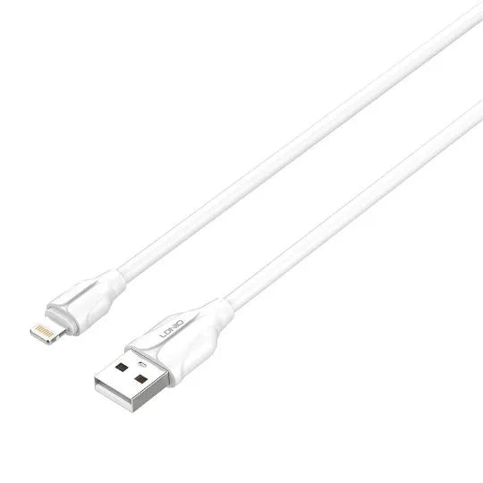 LDNIO LS361 USB-A naar Lightning Kabel – 1 Meter – 2.4A Fast Charging Kabel – Wit-Ilumina Benelux