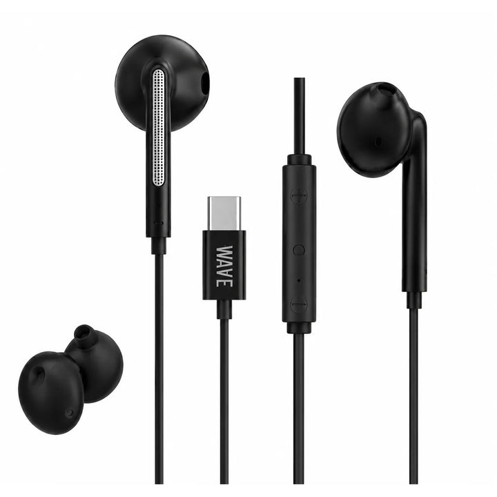 USB-C Oordopjes – Bedrade In-Ear Koptelefoon met Microfoon & Volumeregeling – Type-C Earphones – 120 cm Kabel – Zwart-Ilumina Benelux