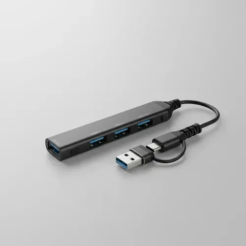 USB-C & USB-A naar USB 3.0 Hub 4-Poorts – USB Splitter – USB 3.0 High Speed Adapter – Geschikt voor Laptop, PC, MacBook, Chromebook en Tablet-Ilumina Benelux