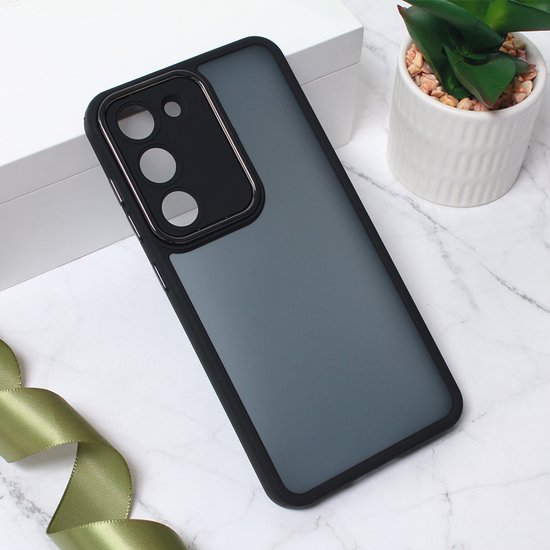 Doorschijnend Silcone hoesje Geschikt voor: Xiaomi Redmi Note 13 4G - Back Cover met Camera Bescherming - Bumper - Zwart-Ilumina Benelux