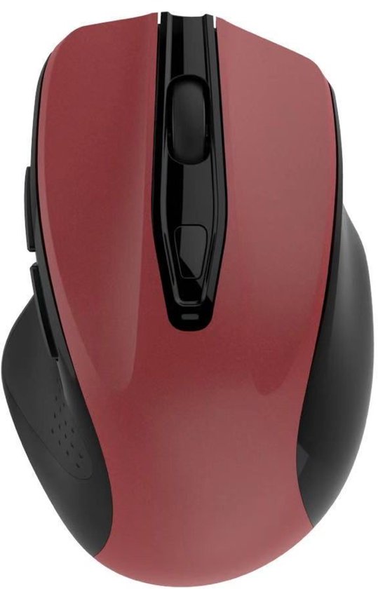 Draadloze muis laptop – Stille computermuis – 2.4GHz USB-ontvanger – Geschikt voor Mac & PC – Rood-Muis-Ilumina Benelux