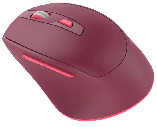 Draadloze muis laptop – Stille computermuis – 2.4GHz USB-ontvanger – Geschikt voor Mac & PC – Rood-Muis-Ilumina Benelux