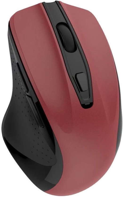 Draadloze muis laptop – Stille computermuis – 2.4GHz USB-ontvanger – Geschikt voor Mac & PC – Rood-Muis-Ilumina Benelux