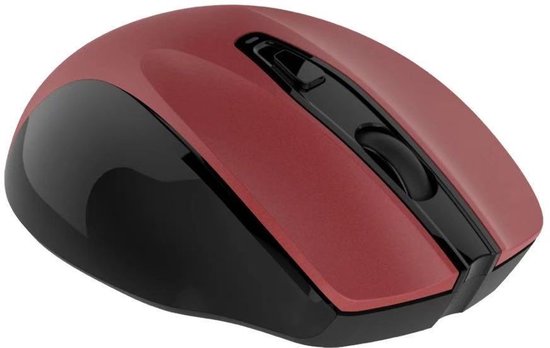 Draadloze muis laptop – Stille computermuis – 2.4GHz USB-ontvanger – Geschikt voor Mac & PC – Rood-Muis-Ilumina Benelux