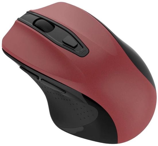 Draadloze muis laptop – Stille computermuis – 2.4GHz USB-ontvanger – Geschikt voor Mac & PC – Rood-Muis-Ilumina Benelux