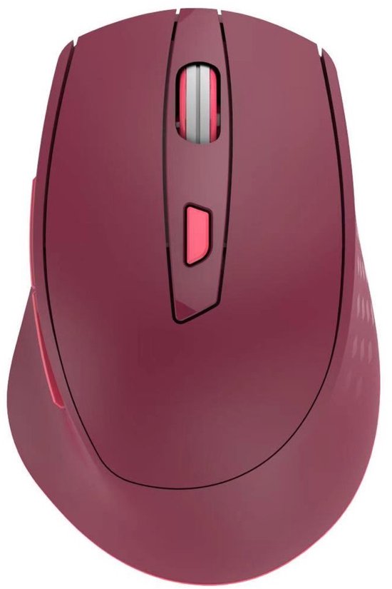 Draadloze muis laptop – Stille computermuis – 2.4GHz USB-ontvanger – Geschikt voor Mac & PC – Rood-Muis-Ilumina Benelux