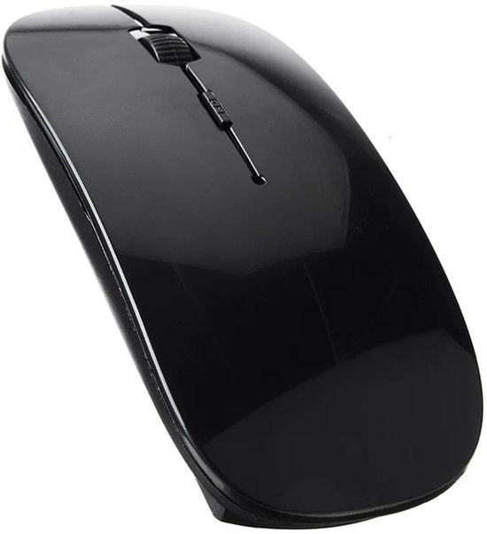 Draadloze muis voor laptop – Stille klik – Ergonomisch – 2.4GHz USB-ontvanger – Zwart-Muis-Ilumina Benelux