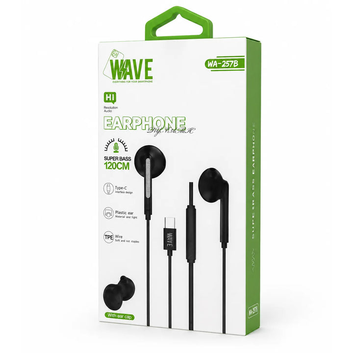 USB-C Oordopjes – Bedrade In-Ear Koptelefoon met Microfoon & Volumeregeling – Type-C Earphones – 120 cm Kabel – Zwart-Ilumina Benelux