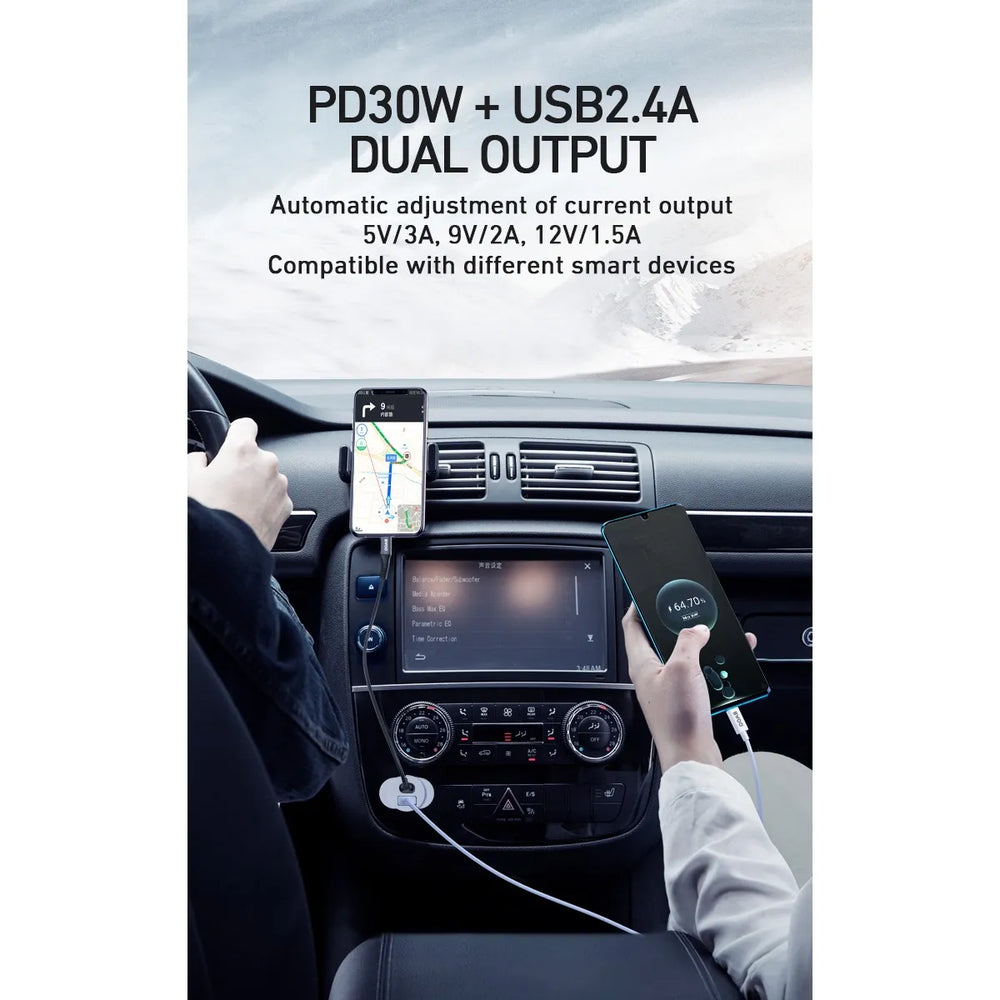 18W USB-C PD Autolader – Compacte Snellader voor Auto