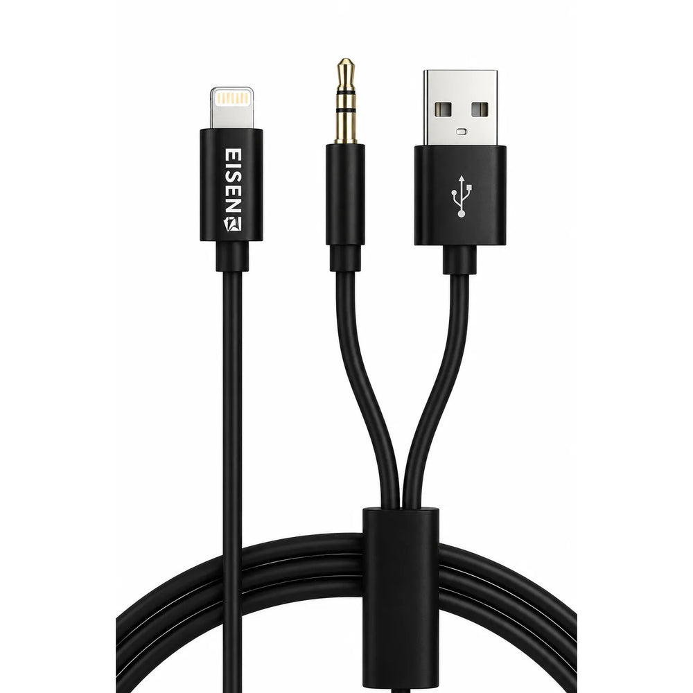 2-in-1 Lightning Audio & Oplaadkabel - Lightning naar 3.5mm Jack + USB-A - Muziek Luisteren & Opladen Tegelijk - Geschikt voor iPhone & iPad-Ilumina Benelux