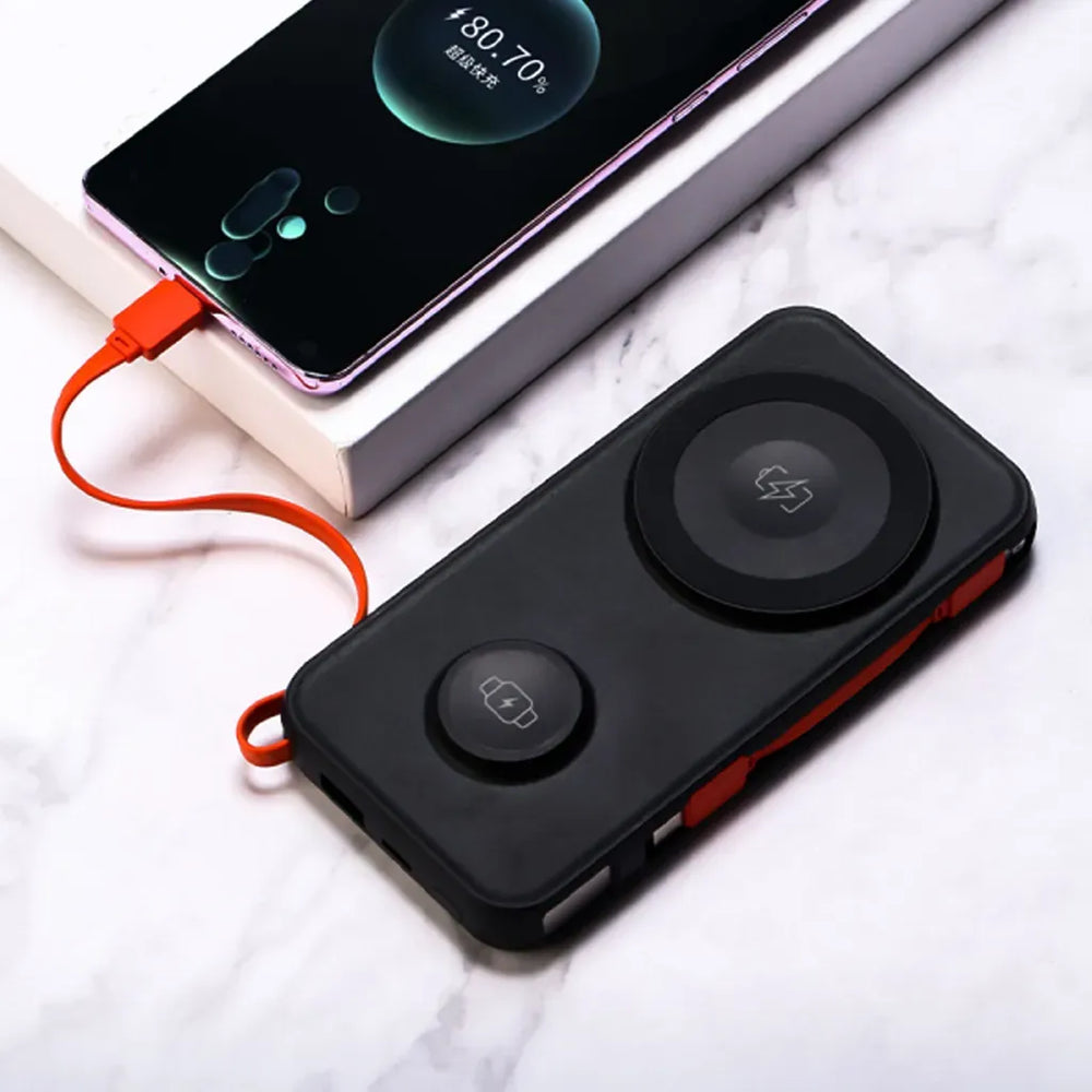 Powerbank 10.000 mAh – Draadloze Snellader 22,5W – 3-in-1 Wireless Charging – USB-C Power Delivery 20W – Digitaal Display – Geschikt voor iPhone, Samsung, Xiaomi & Meer-Ilumina Benelux