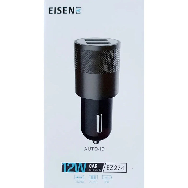 15W Dual USB-A Autolader 2.4A Car Charger Zwart-Ilumina Benelux