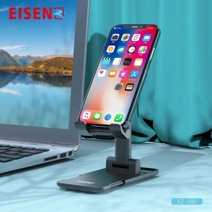 Verstelbare Telefoonhouder Bureau – Opvouwbare Smartphone Standaard – Bureauhouder voor Mobiele Telefoon – Compact & Antislip-Ilumina Benelux
