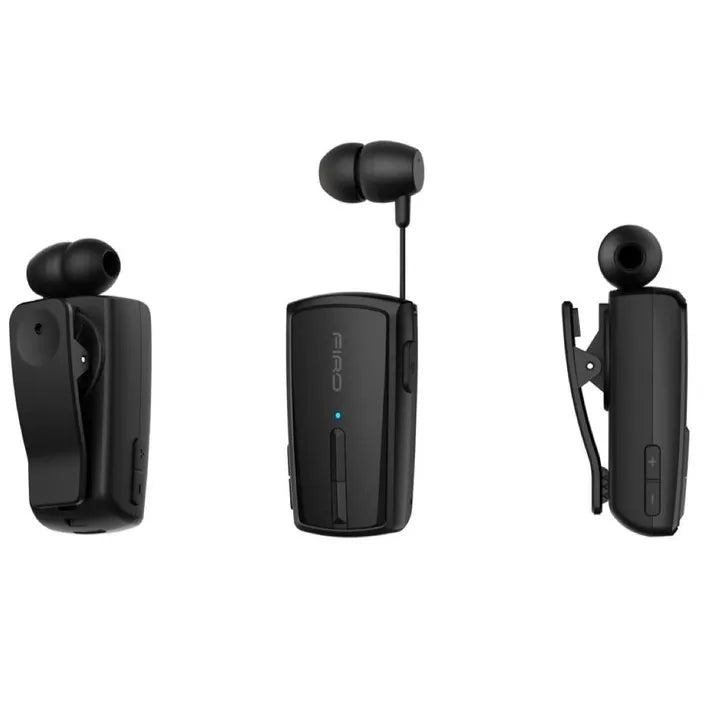 In-Ear Bluetooth Handsfree Headset met Intrekbare Oordop – Bluetooth 5.1 – 12 Uur Gesprekstijd – Dual Connect – Zwart