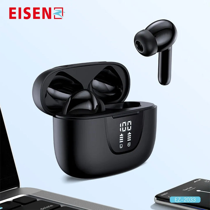 Draadloze Oordopjes met LED Display – Bluetooth 5.3 – Touch Control – 30 Uur Batterijduur – Noise Cancelling – Zwart-Ilumina Benelux