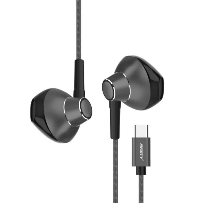 ANSTY E-025 USB-C Oordopjes met Microfoon – Super Bass Type-C Earphones – Metal Surface-Ilumina Benelux