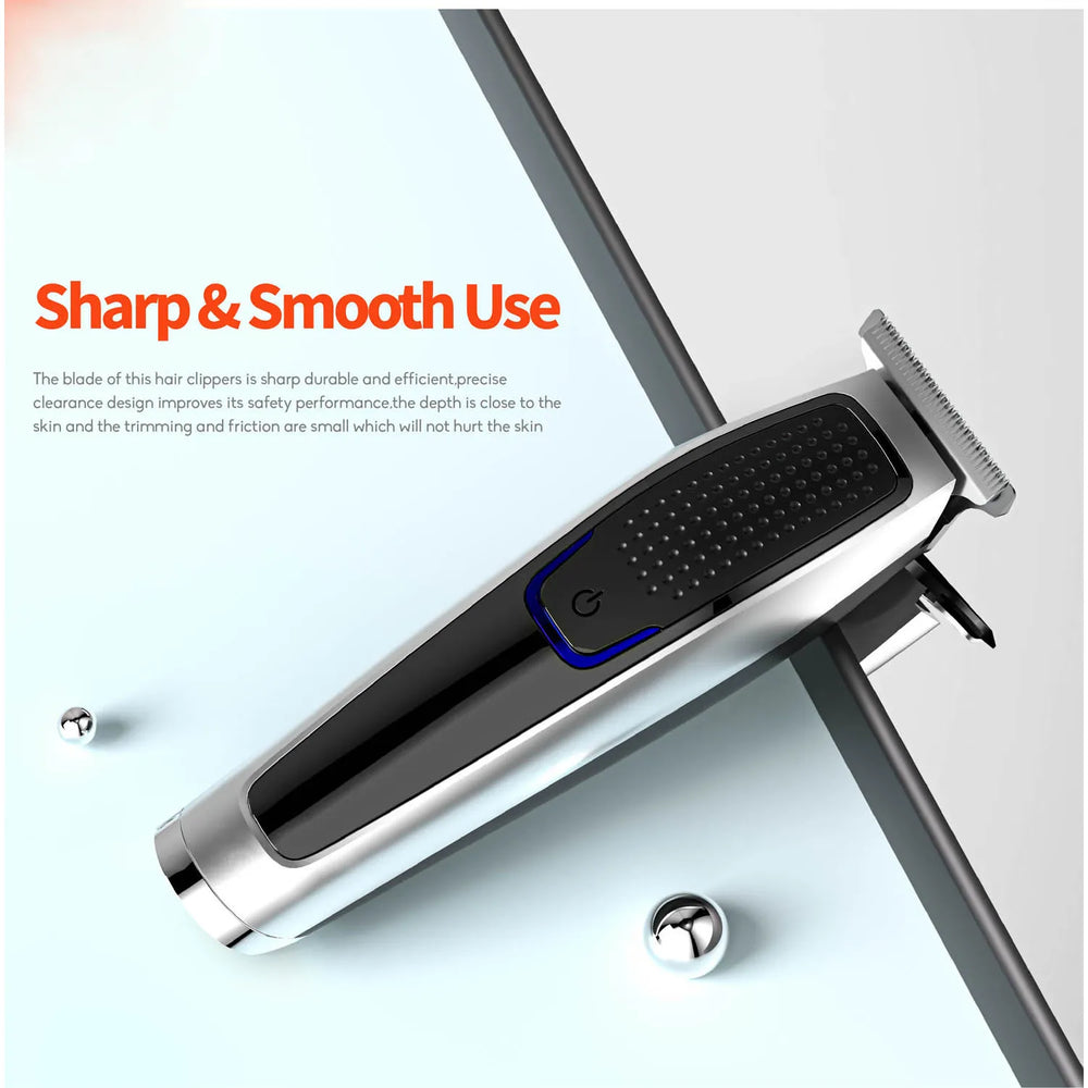 Elitist Elektrische Trimmer – 5W – Draadloos – LCD Display – USB Oplaadbaar – Zilver-Ilumina Benelux