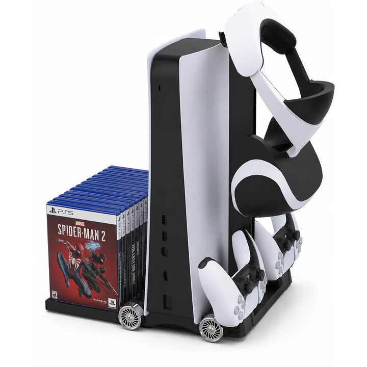 PS5 Opbergstation - Standaard met Koelventilatie - Oplaadstation voor DualSense - Games & Headset Houder-Ilumina Benelux