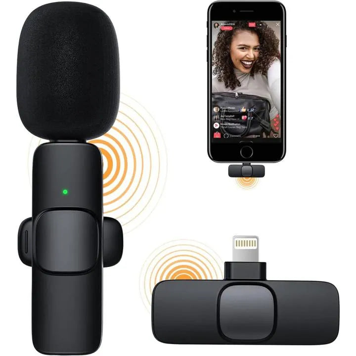 Draadloze Lightning Lavalier Microfoon – Wireless Clip-On Microfoon voor iPhone, TikTok, YouTube, Interviews, Podcasts & Livestreams-Ilumina Benelux