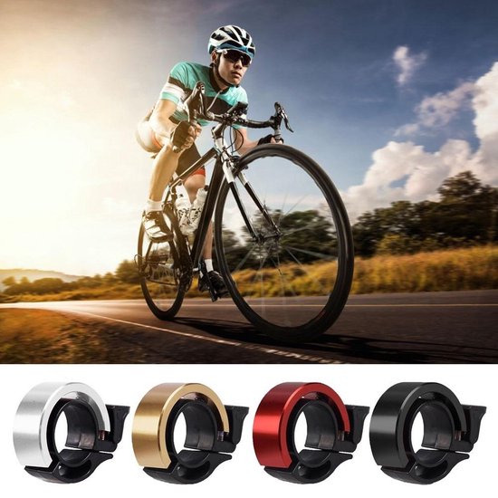 Fietsbel – Universele Fietshoorn Ring – Geschikt voor Racefiets MTB eBike Stadsfiets – Model LB456 – Zwart-Ilumina Benelux