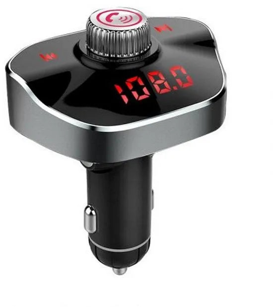 FM transmitter auto – Bluetooth CarKit MP3 speler – Handsfree bellen – USB & TF-kaart – Autolader – Zwart-Ilumina Benelux