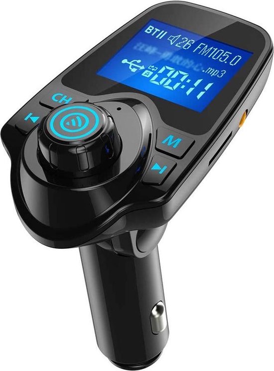 FM Transmitter Auto – Bluetooth Handsfree Carkit – MP3 Speler – USB Oplader & AUX – TF/USB Stick – Zwart-Ilumina Benelux