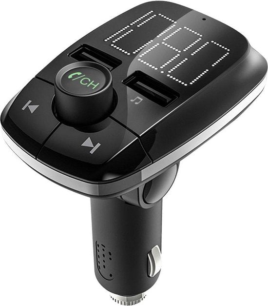 FM Transmitter Auto – Bluetooth MP3-speler – Handsfree Bellen – Dubbele USB-poorten – Zwart-Ilumina Benelux