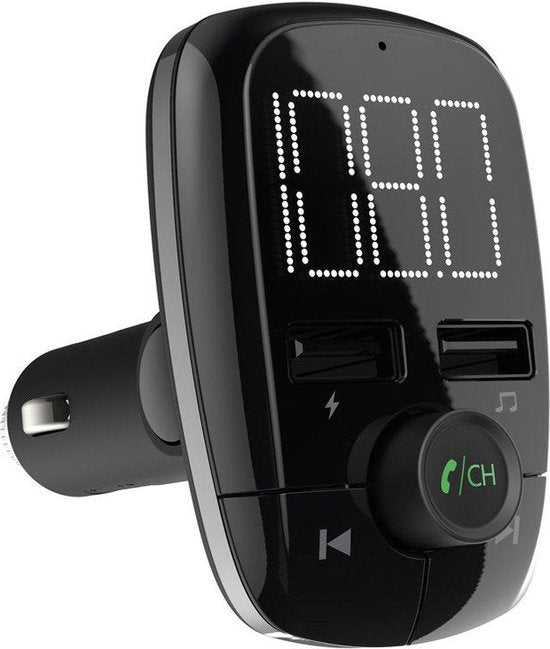 FM Transmitter Auto – Bluetooth MP3-speler – Handsfree Bellen – Dubbele USB-poorten – Zwart-Ilumina Benelux