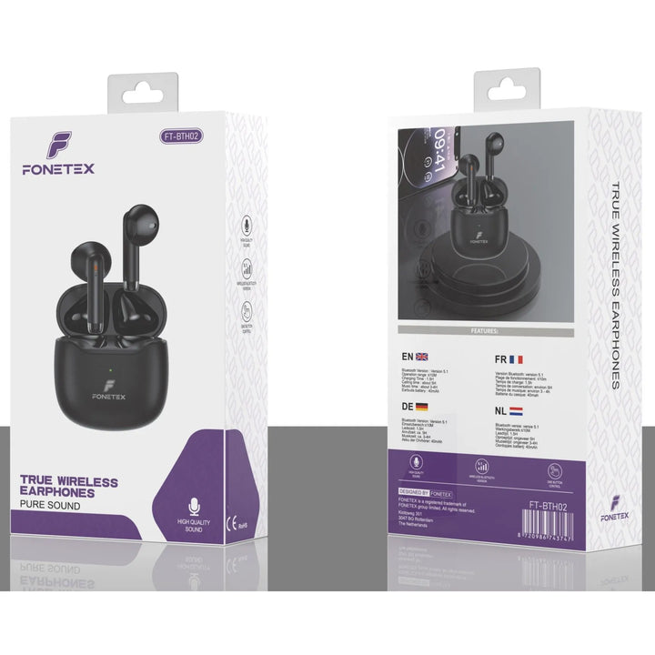 Draadloze Oordopjes - Bluetooth 5.1 - True Wireless Earbuds - Oplaadcase - Zwart-Ilumina Benelux