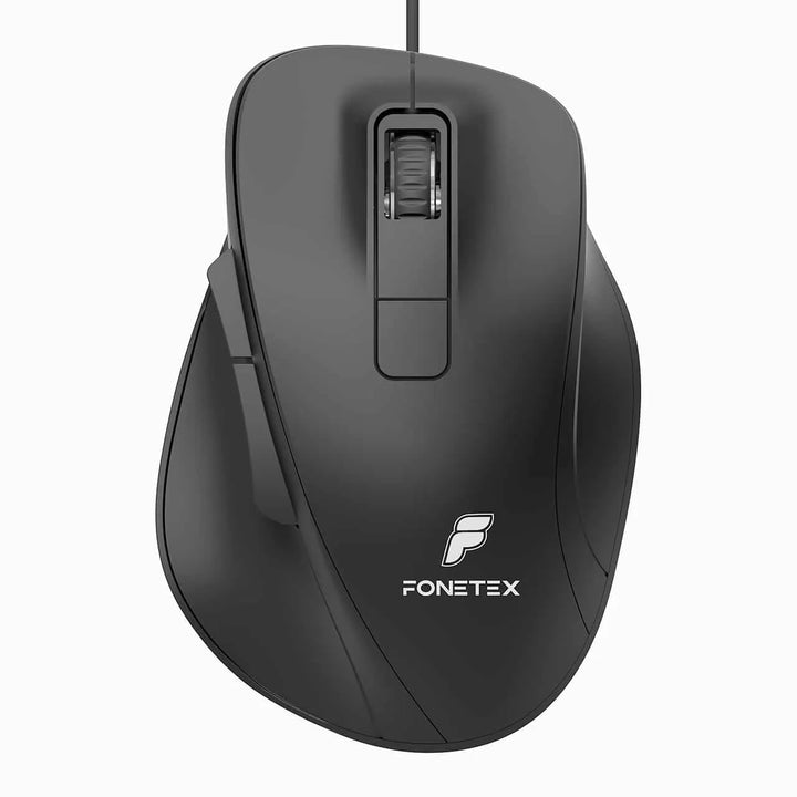 Fonetex Bedrade USB Muis - 3200 DPI - 6 Knoppen - Soft Touch - Ergonomisch Ontwerp - 1.4 Meter Kabel-Ilumina Benelux