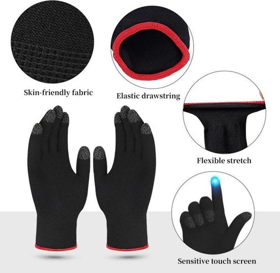 Gaming handschoenen – Touchscreen 5 vinger – Ultradun ademend – Antislip zweetabsorberend – Zwart-Handschoenen-Ilumina Benelux