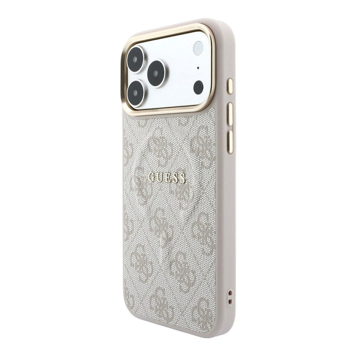 Guess iPhone 18 Pro Backcover hoesje - HC Magsafe EMBossed 4G PU With Classic - Roze