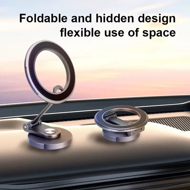 MagSafe Telefoonhouder Auto Dashboard – Magnetische MagSafe Houder – Opvouwbaar & 1080° Verstelbaar – Geschikt voor iPhone 12 t/m 17 – Dashboard Montage