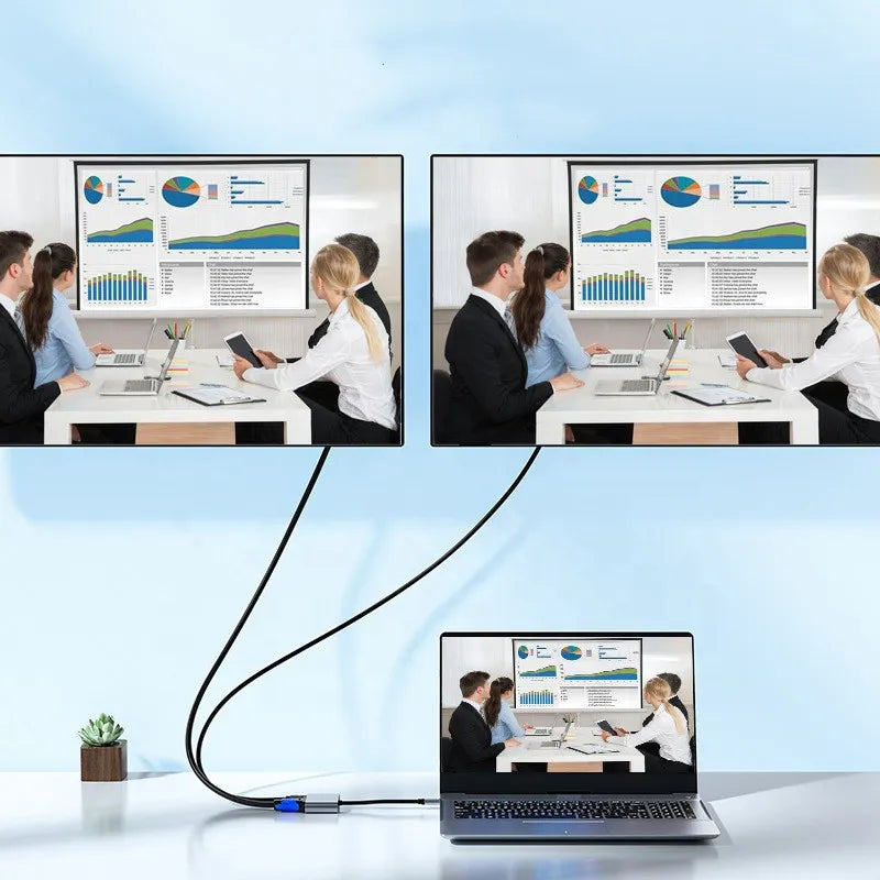 USB 3.0 naar HDMI & VGA Adapter – Full HD 1080P – Met 3.5mm Audio – Geschikt voor Monitor, TV, Beamer & Projector