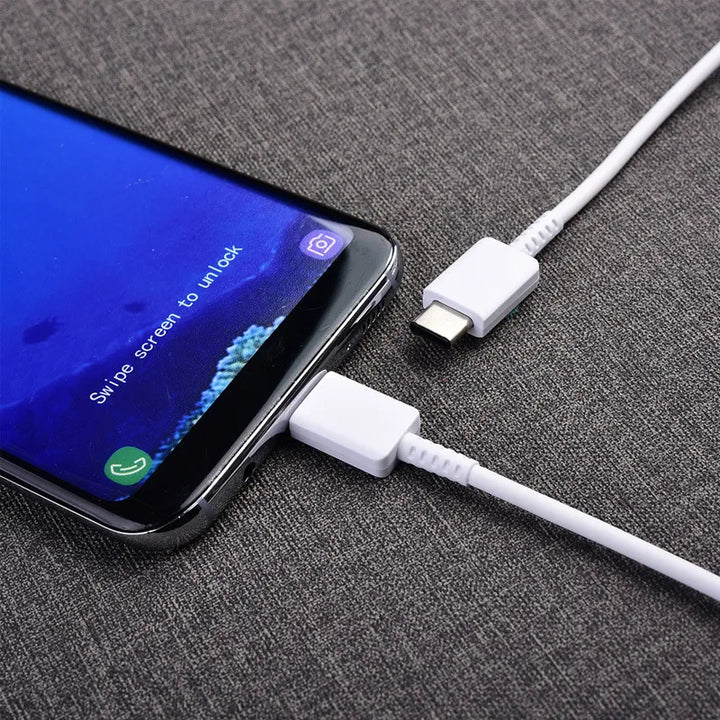 Samsung USB-C naar USB-C Kabel 3A – 18W / 20W Snelladen – Type-C Charger Cable – Wit-Ilumina Benelux
