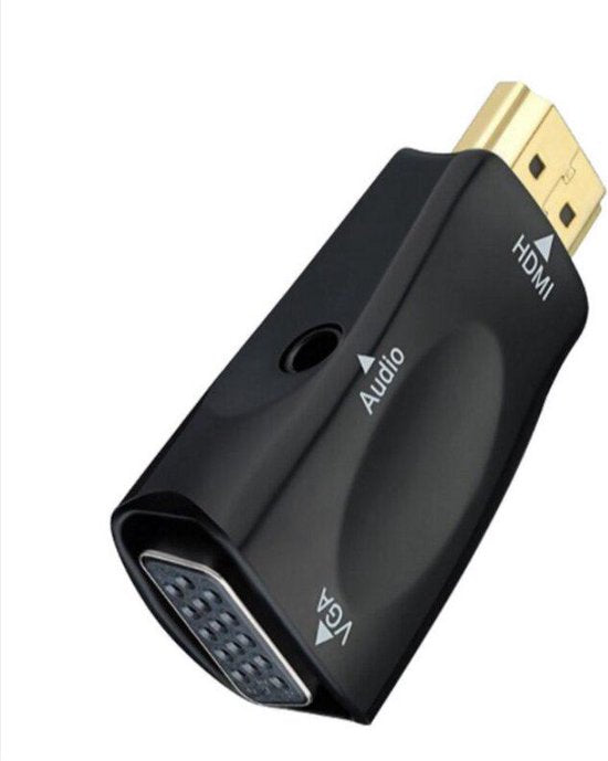 HDMI naar VGA Adapter – Met 3.5mm Audio – 1080p Full HD – Plug & Play Omvormer – Zwart-HDMI-switch-Ilumina Benelux